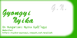 gyongyi nyika business card